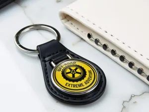 Leather Key Ring High-Quality Glossy Style